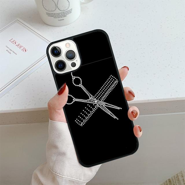 Ножницы парикмахера Щетка Переключатель Чехол для телефона Для iPhone 17 Air 14 15 16 13 12 Чехол Для Apple Pro Max Plus