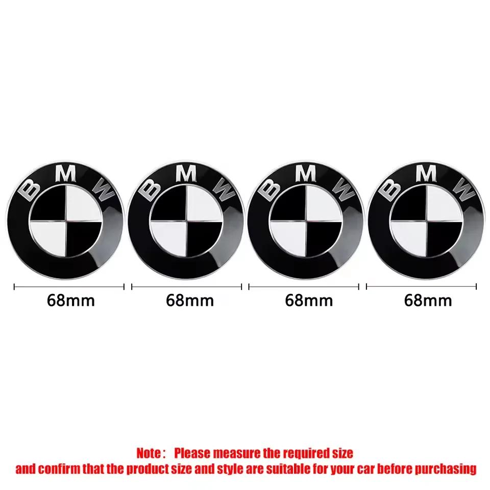 4Pcs 56mm 68mm ABS Car Wheel Center Caps Black For BMW E39 E46 E90 E60 E87 E53 F10 F20 F30 F15 F16 G20 E34 E36 E39 E38 Z3 Z4 G20