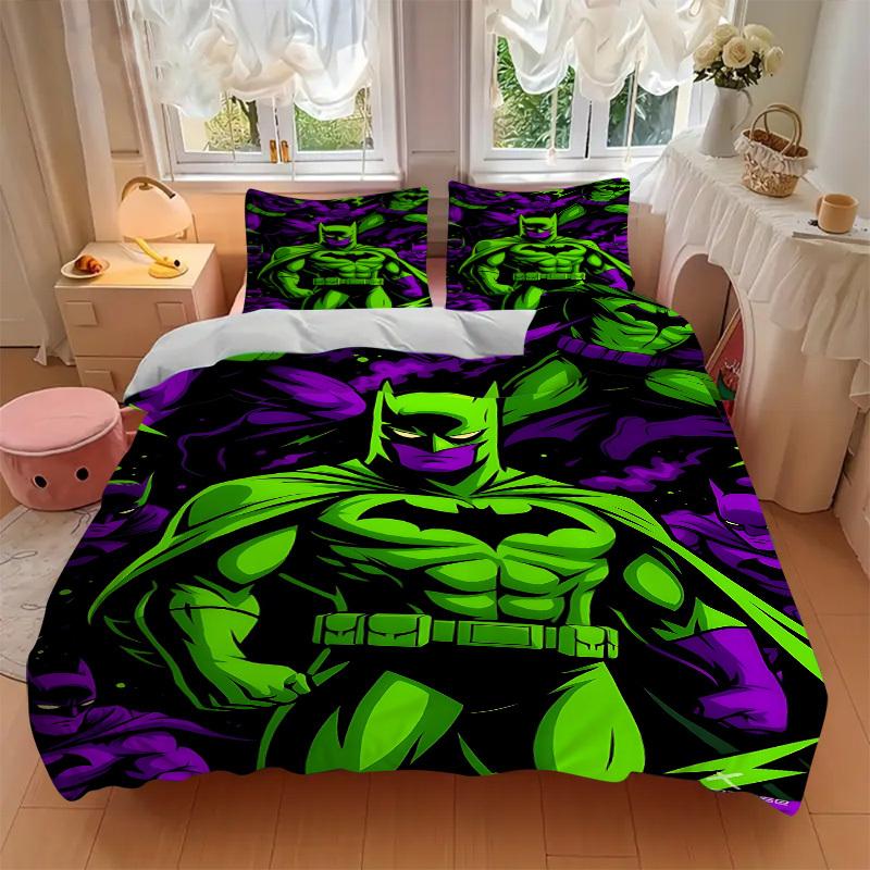 3pcs Batman Duvet Cover Set (1 Duvet Cover + 2 Pillowcases, No Core) - Comfortable, And Breathable Bedroom Decoration yy251104035
