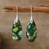 Bohemian Emperor Stone Water Drop Pendant Earrings European and American Popular Ins Jewelry