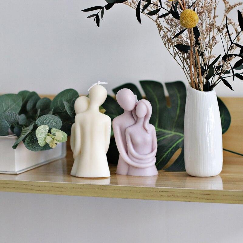 3D Romantic Couple Portrait Lovers Silicone Candle Mold Aromatherapy Mold Home Decoration Mold