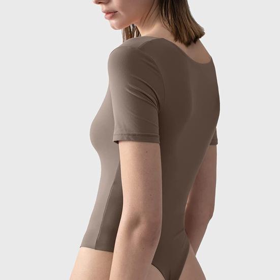 Sexy V Neck Short Sleeve Bodysuit