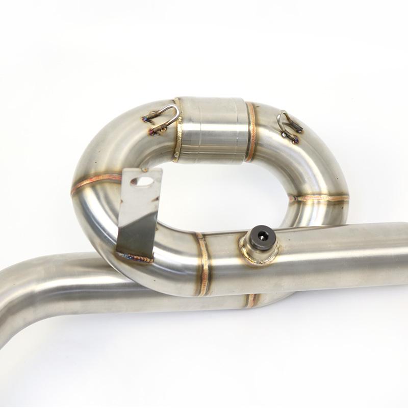 Slip On Stainless Steel Motorcycle Exhaust Middle Pipe And Front Link Pipe Full System For Yamaha YZF R25 R3 MT03 MT25