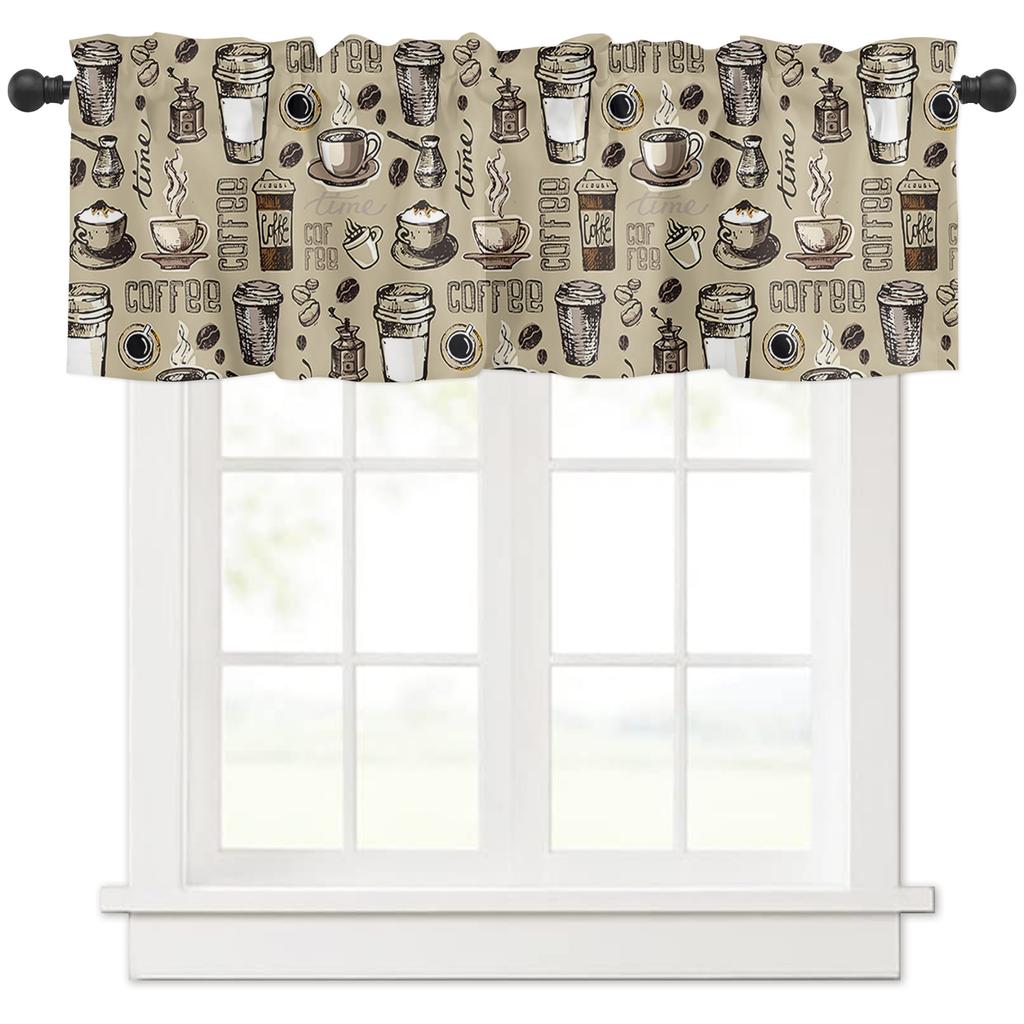 Кофейный ретро-стиль кухонные шторы на окна украшение дома короткие шторы для гостиной спальни маленькие шторы Cortinas