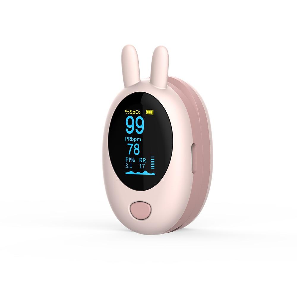 Rechargeable Finger Pulse Oximeter Voice Monitoring Finger-Clip Oximeter Children's Use