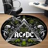 1 шт. Коврик для стула ACDC для офиса, нескользящий, мягкий и удобный, коврик для офиса, игр, легкий круглый напольный коврик