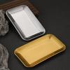 2PCS/SET Rustproof Stainless Steel Tray Flat Design BBQ Plate Serving Plate Shallow Tray  Buffet