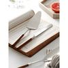 Japanese-Style Walnut Wood 304 Stainless Steel Classic Spatula Household Stainless Steel Spoon Set Kitchen Wooden Handle Spatula
