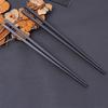 1Pair Black Bamboo Chopsticks Healthy Chinese Chopsticks Reusable Sushi Gift