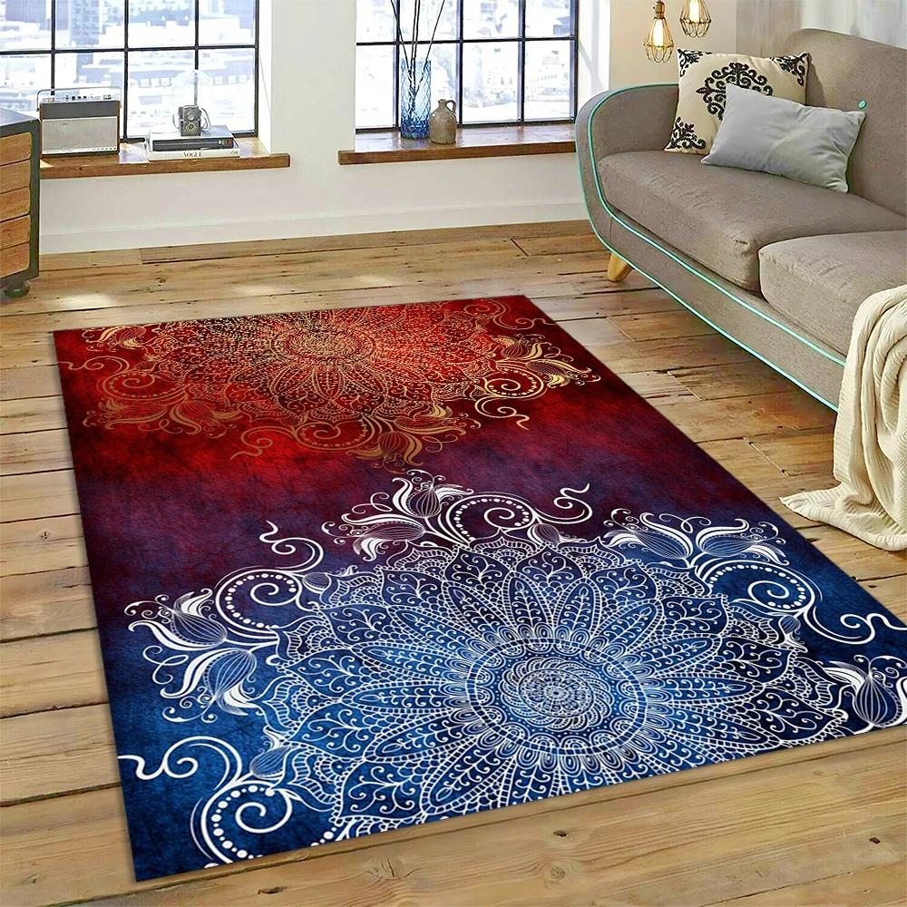 Bohemia Meditation Mandala Flower Carpet Rug for Home Living Room Bedroom Sofa Doormat Deco Mat