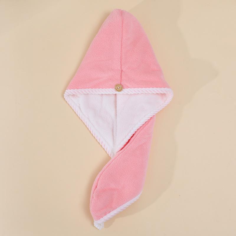 Dry Hair Cap for Women Thickened Coral Velvet Absorbent Dry Hair Towel Quick-drying Hair Head Towel Cute Shower Cap