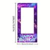 Neon Happy Birthday Banner Couplet Porch Backdrop, Music Theme Party Decor & Photo Props for Girls Birthday Party Favors