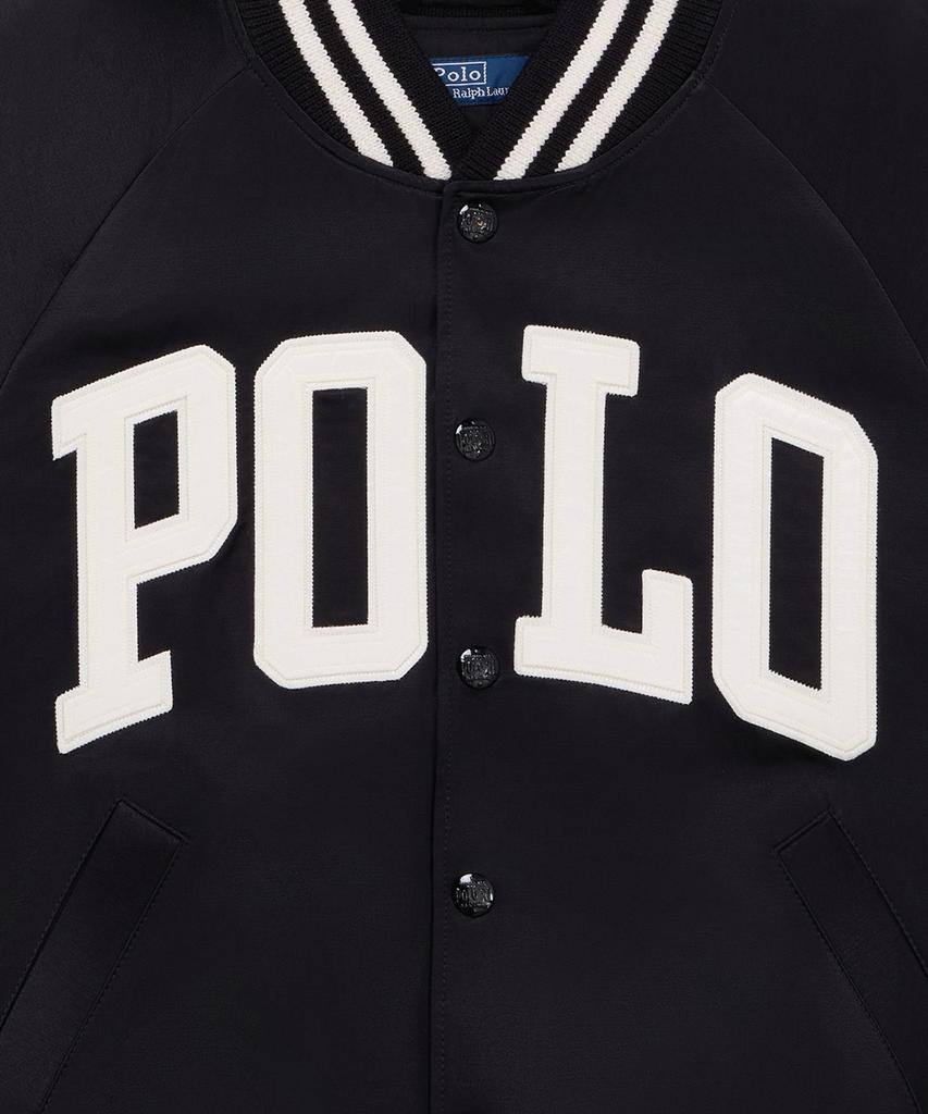 Polo Ralph Lauren Logo Satin Bomber Jacket - Black