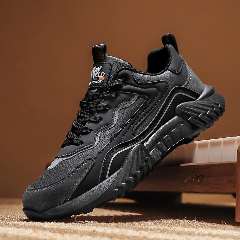 Модные повседневные кроссовки Новые на толстой подошве для медленного бега Дышащие для занятий спортом на открытом воздухе Защищающие от запаха Амортизирующие Модные рабочие туфли для мужчин