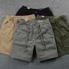 Men's Casual Elastic Waist Solid Color Workwear Shorts (2024 Summer Trend, Korean Style)