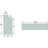 Steel guide for weld-on pallet truck 1200 , lower version 75558