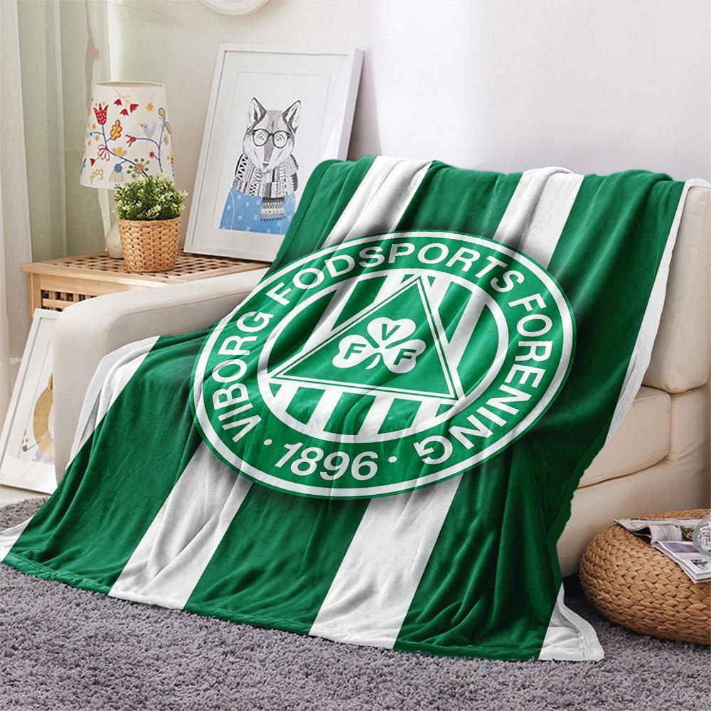 Viborg FF logo FlAannel Blanket, High quality Comfortable for All Seasons, Home Decor, Warmth and Comfort