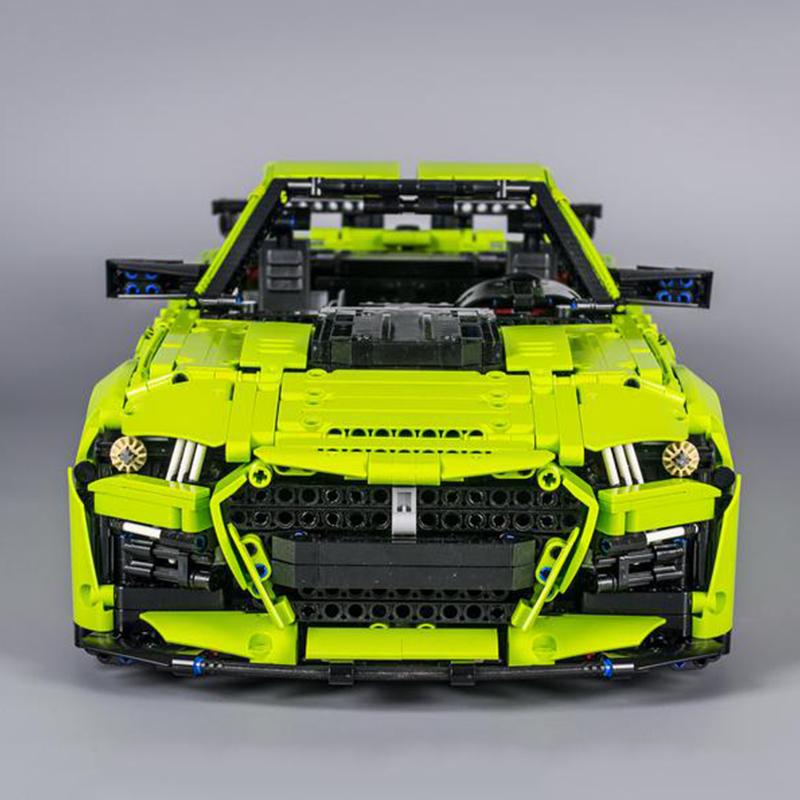 Новый MOC-165802 Зеленый Суперспортивный Автомобиль GT500 1:8 Моделей Строительных Блоков Кирпичики DIY Игрушки Сборка Подарок на День Рождения Рождество Для Детей