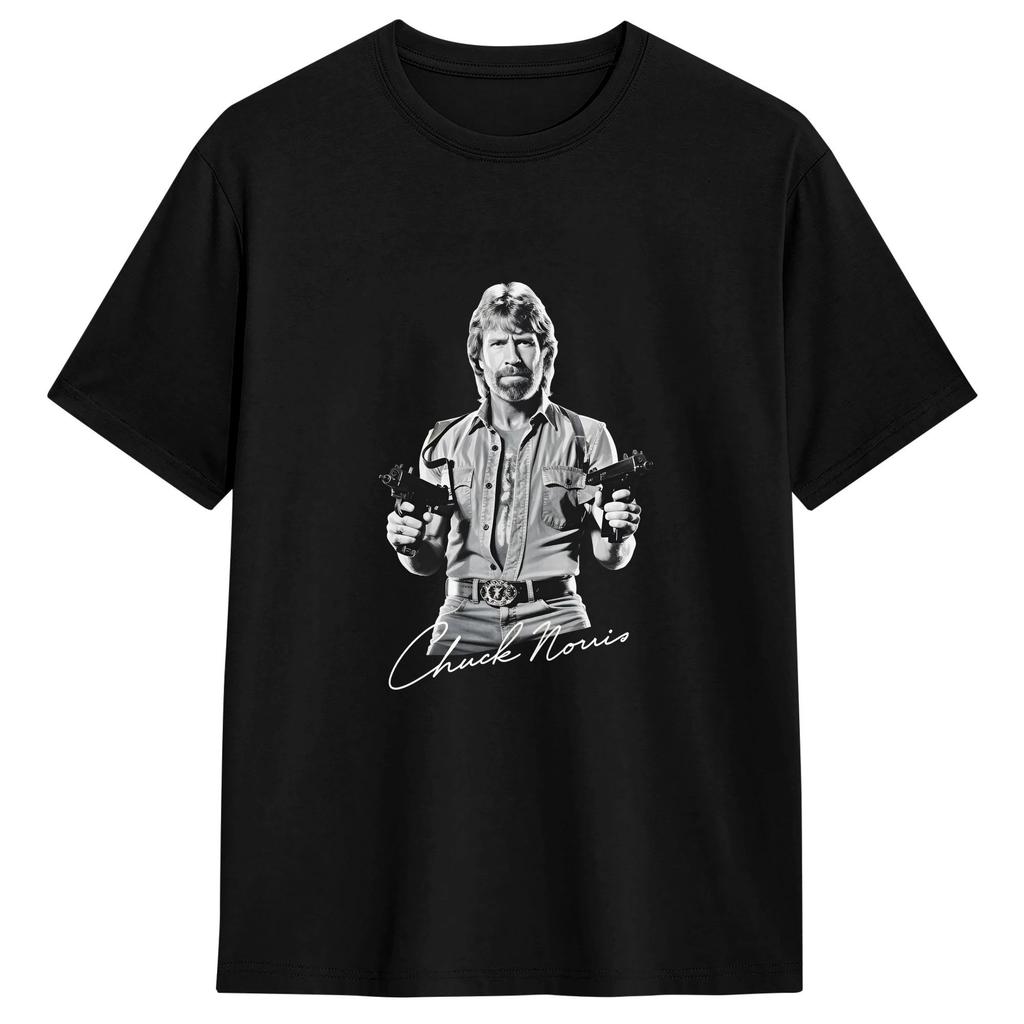 Unisex Women TShirt Chuck Norris T Shirts Harajuku  Beach Tee Shirt Y2K Basic Cotton Tops Plus Size