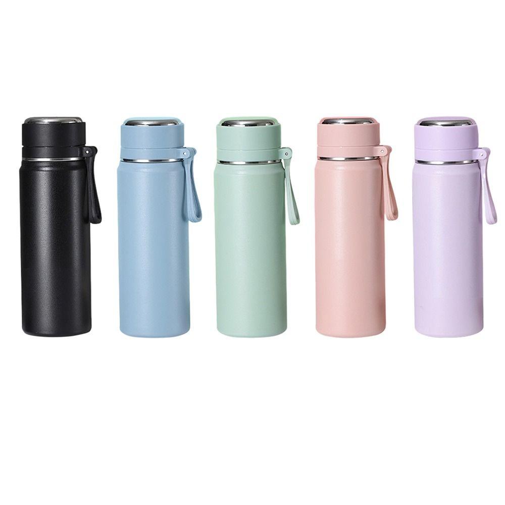 Ins Style 316 Stainless Steel Thermal Flask Vacuum Cup Leakproof 500ml Water Bottle Portable Insulated Cup Student
