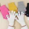 Забавные зимние вязаные перчатки женские сенсорные экраны холодостойкие теплые перчатки с полным пальцем варежки корейский стиль универсальные перчатки для велоспорта