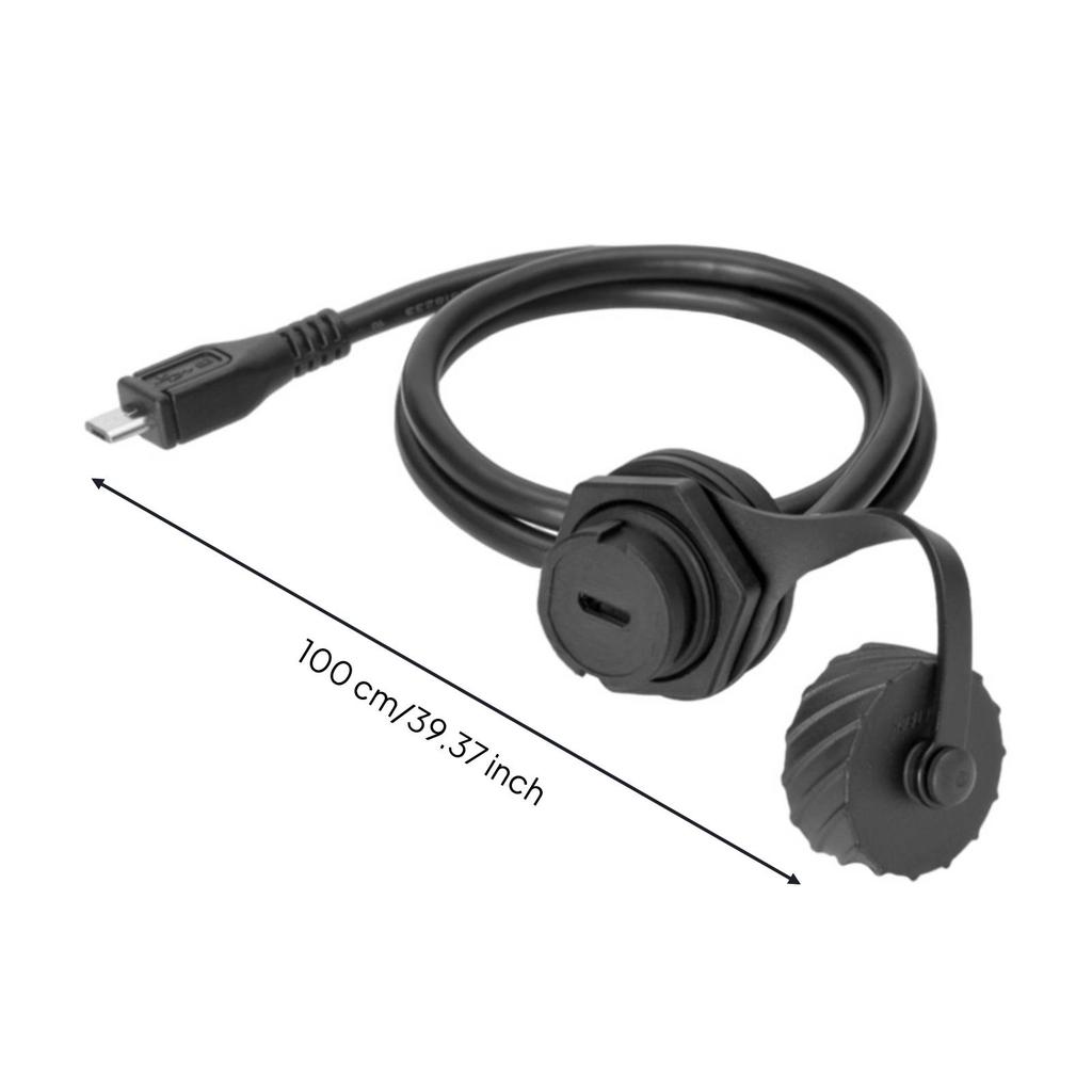 Кабель Micro USB для монтажа на панели, гибкий, с водонепроницаемой крышкой, для передачи данных