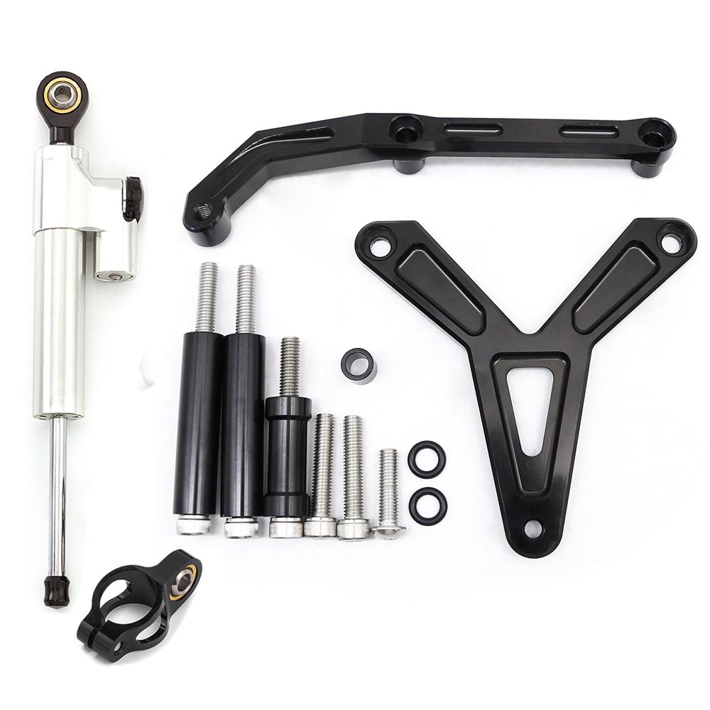 FOR Yamaha Tracer 900 9 GT 9GT 2021 2022 2023 2024 2025 Fiber Carbon Motorcycle Stabilizer Steering Damper Bracket Mounting Kit