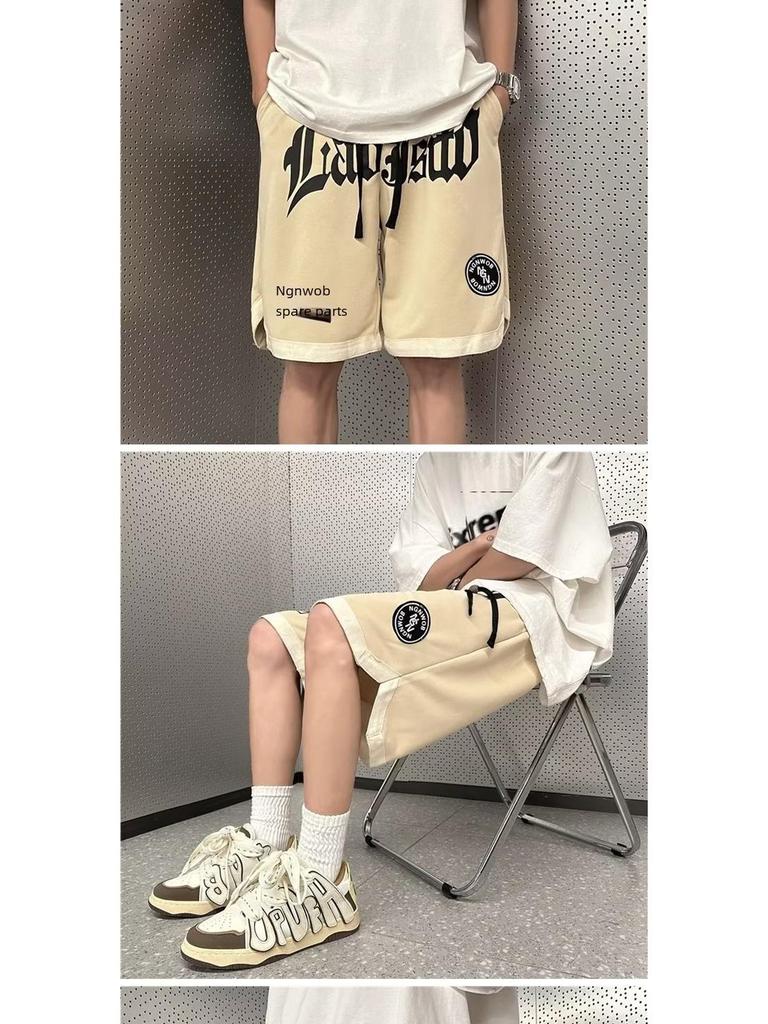 Мужские летние повседневные шорты в стиле ретро-американской моды: Модный, свободный, универсальный баскетбольный стиль