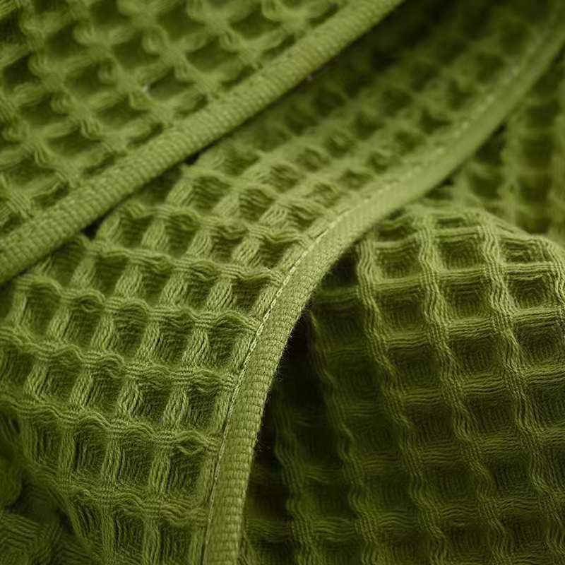 Вафельное банное полотенце из гребенного хлопка класса А: Мягкая, увеличенная шаль из чистого хлопка с сотами для взрослых (90х180 см)