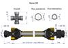 PTO shaft 1210-1900mm 460Nm one-way clutch CE 2020 series 3R Waryński