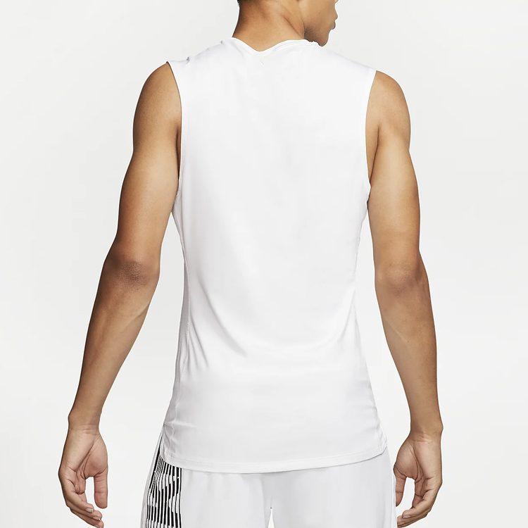 Nike Мужские майки Белые С круглым вырезом Умеренный прямой крой BV5601-100