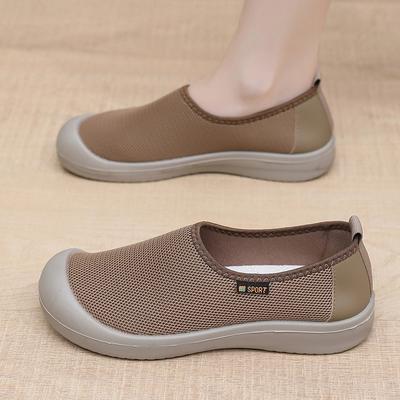 Туфли женские с мелким вырезом повседневные спортивные удобные дышащие однопедальные одинарные туфли модные универсальные легкие удобные нескользящие женские