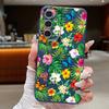 Чехол с цветочным узором для Samsung S26 S25 Ultra S24 FE S23 Plus S22 S21 A15 A16 A17 A35 A36 A37 A54 A55 A56 A57 5G Мягкая крышка с текстурой кожи