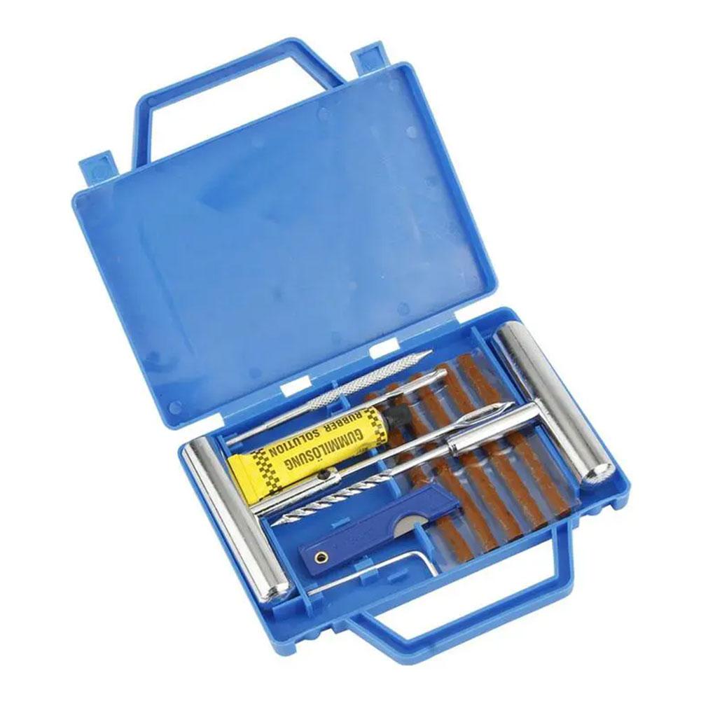 1 комплект для ремонта автомобильных шин с коробкой, инструменты для экстренного ремонта проколов шин, набор инструментов для ремонта автомобильных, мотоциклетных, велосипедных шин, простой в использовании