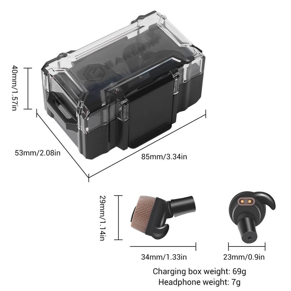 EARMOR M20 Tactical Noise Cancelling Earbuds Electronic Earbuds Shooting Earmuffs / For Law Enforcement High Noise Environment