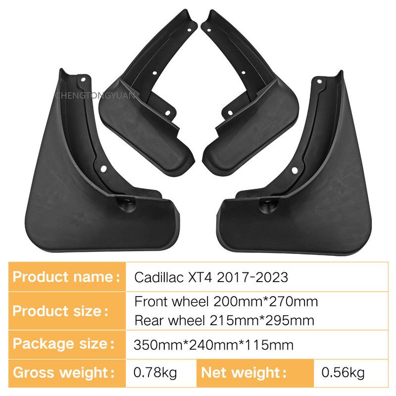 For Cadillac XT4 2017- Mudguards Fenders Black ABS Material Auto Tire For Protection Vehicle Exterior Styling Accessory