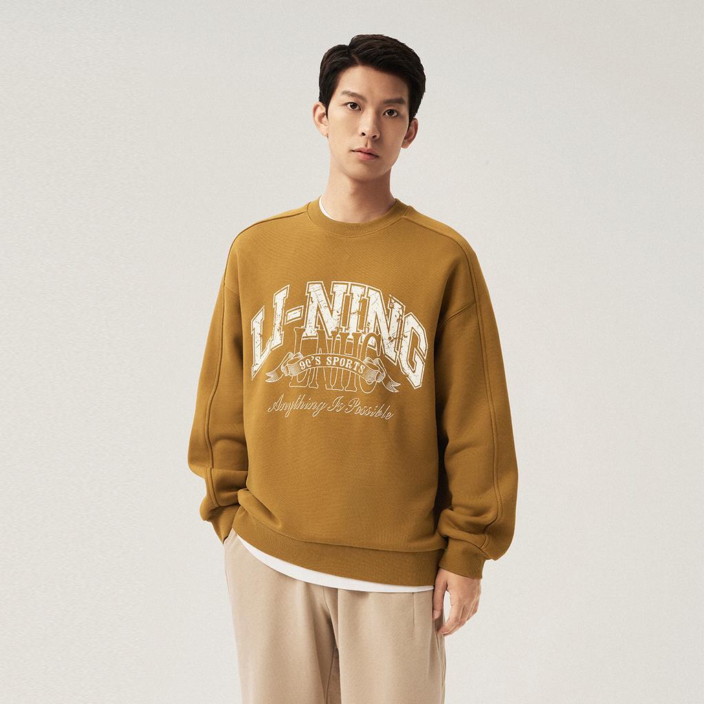 Свитшот Li Ning Sports Life Collection Унисекс Золотисто-коричневый AWDU979-6