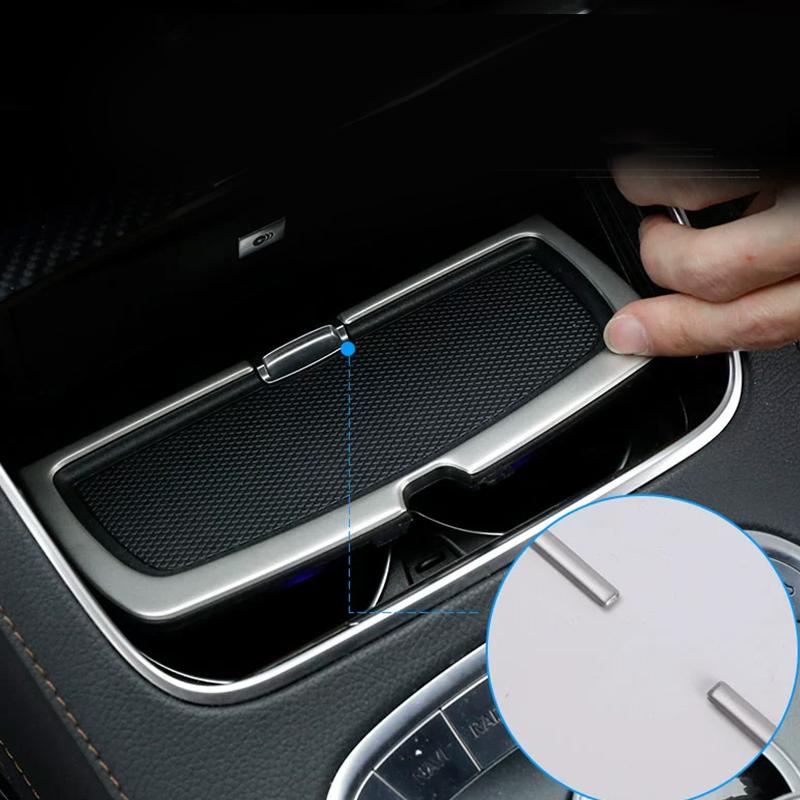 For Mercedes Benz S-Class W222 S320 S400 Automotive WaterCup StoragePanel Accessories Styling Central Control Decorative Strip