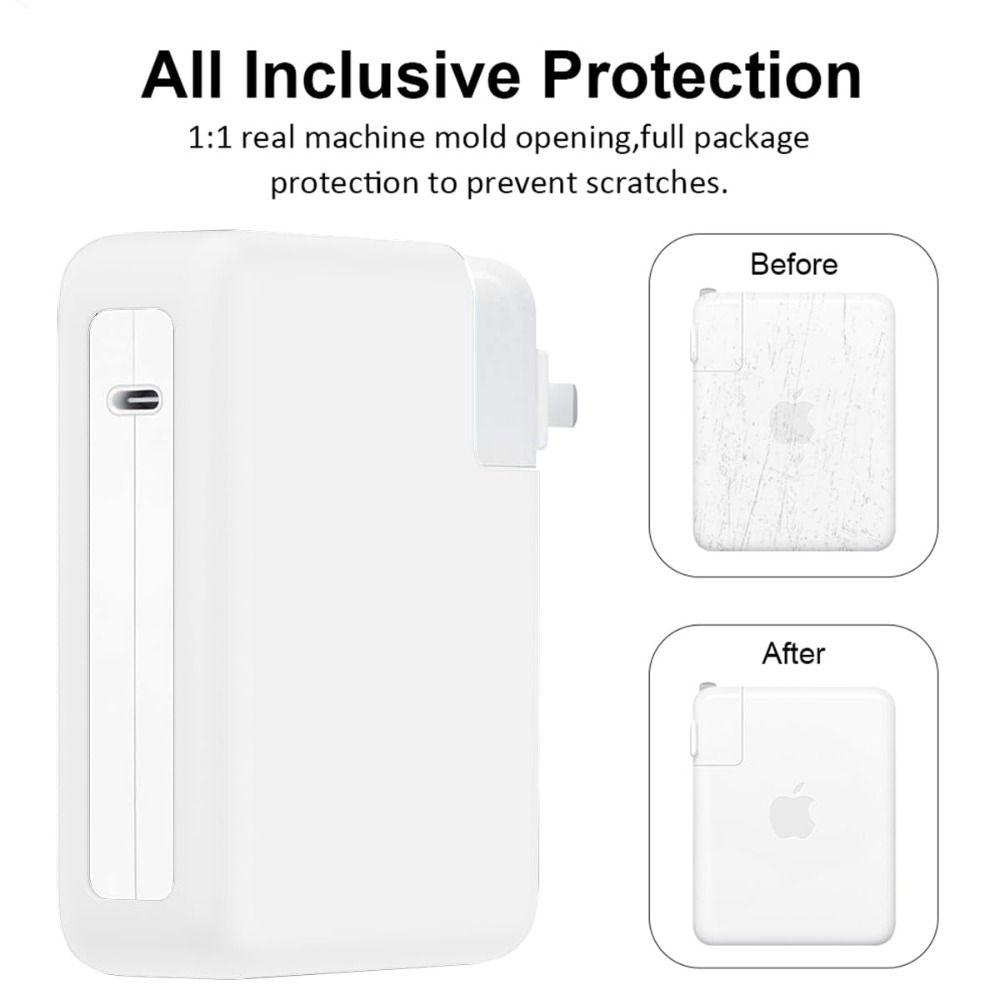 Мягкий силиконовый чехол-футляр для зарядного устройства Apple MacBook Pro 140 Вт, противоударный чехол-футляр для аккумулятора, защитная крышка для адаптера питания