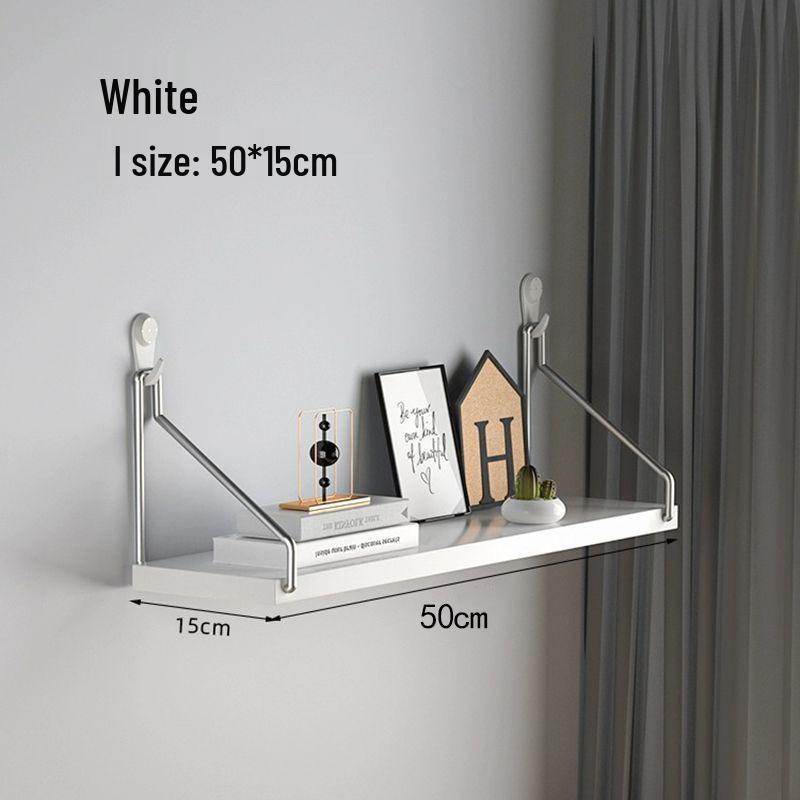 Настенная железная полка для хранения без сверления для декора ТВ, гостиной или спальни.