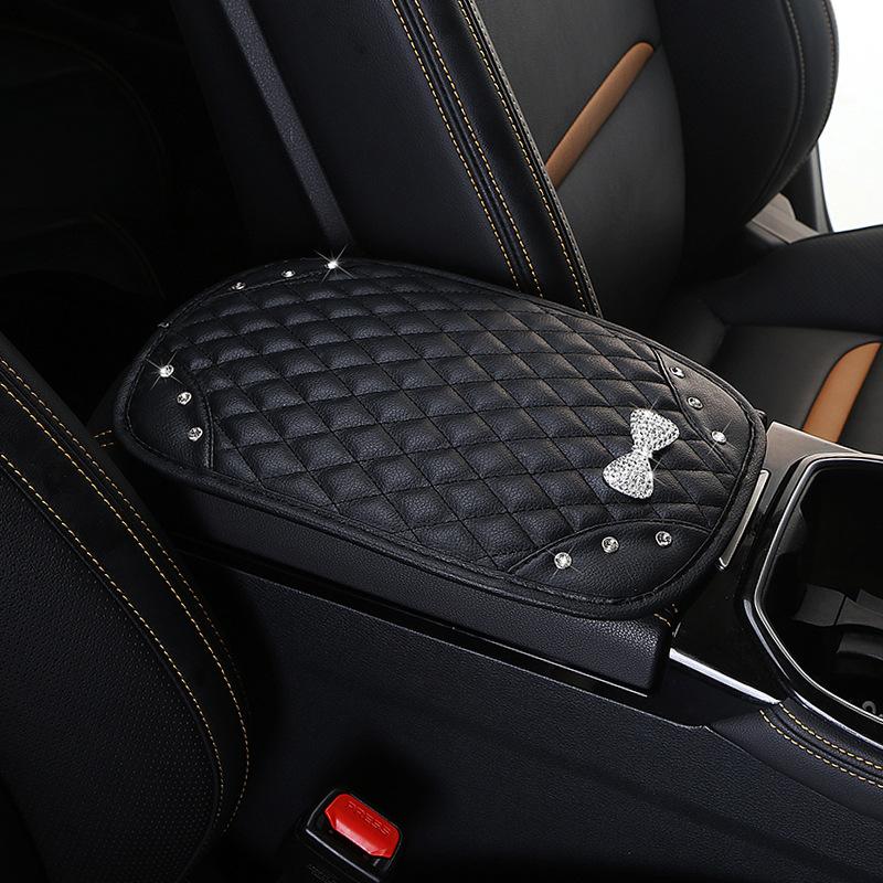 Diamond Crown Кожаный Подлокотник для Автомобиля Подушка Центральной Консоли Крышка Подлокотника Накладки Упорядочивание Универсальный Автомобильный Декор Интерьера