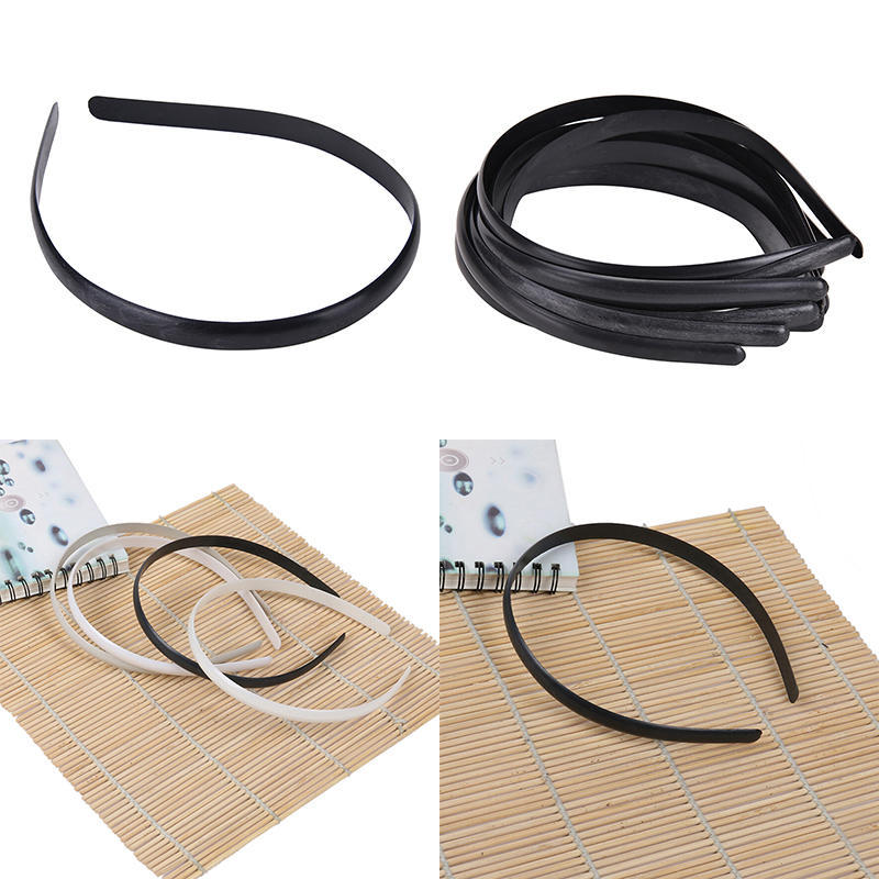 10 Pcs/Set Plastic Hair Band No Teeth Children Hair Accessory Diy Craft 2 Colors