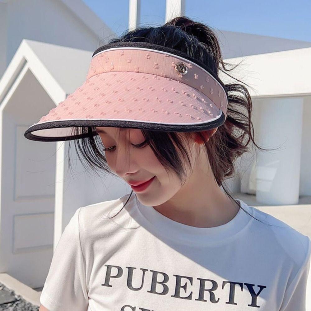 UV Protection Sunshade Hat Adjustable Sun Visor Hat New Ponytail Hat Women