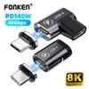 FONKEN 140W USB C To Type C Magnetic Adapter USB 4.0 Charging Adapter 40Gbps Thunderbolt4 Fast Charging 8K 120Hz Vedio Converter For Phone Laptop