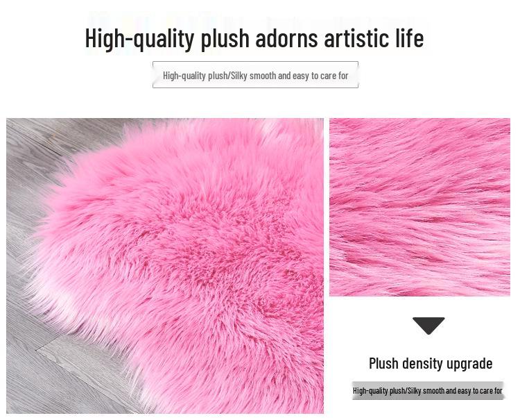 Minimalist Long-Pile Rug: Living Room & Bedroom Carpet, Coffee Table Floor Mat, Sofa Cushion.