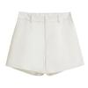 Women Shorts Elastic High Waist Button Zipper Fly Summer Suit Shorts with Pockets Solid