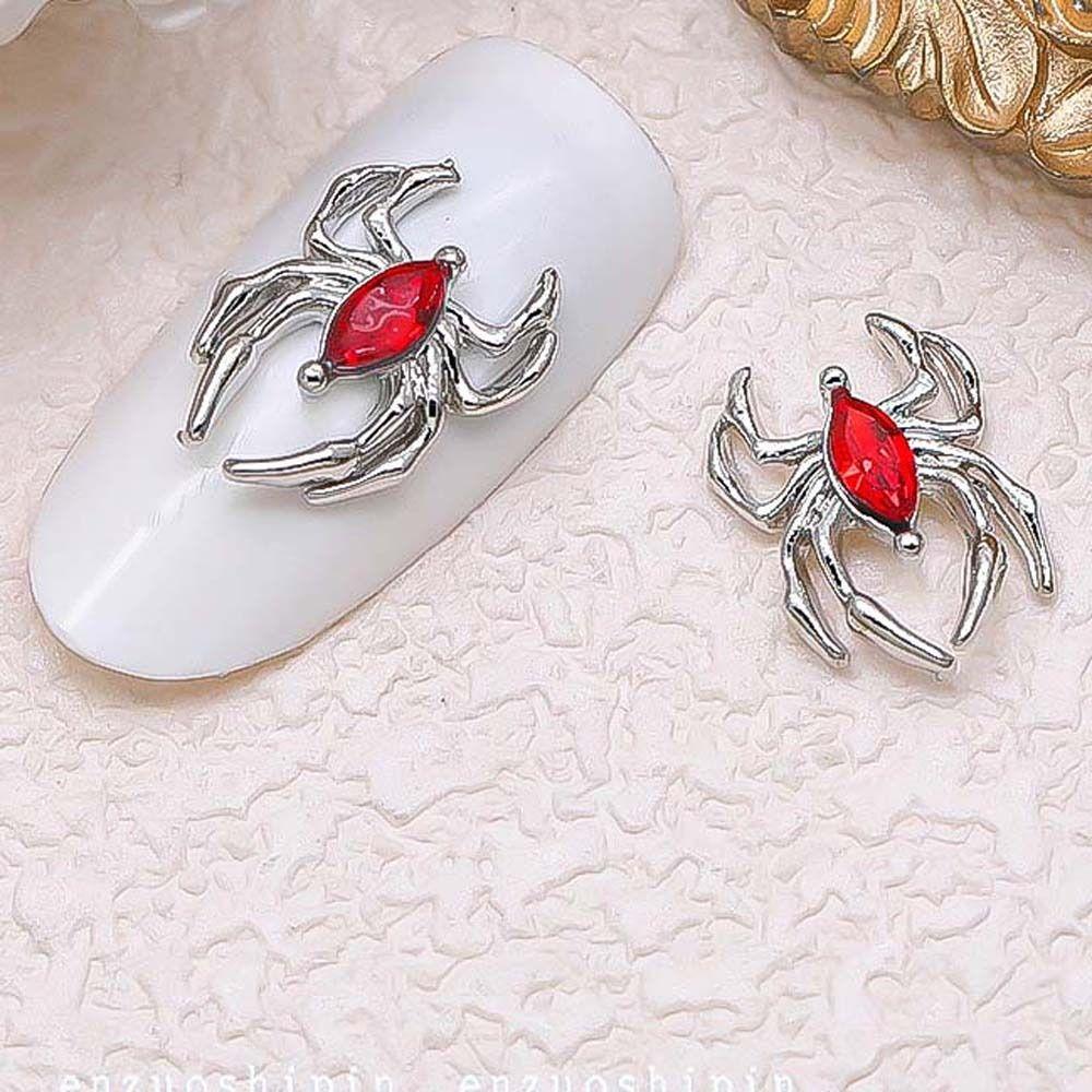 5pcs/set Nail Art Decorations Halloween Spider Nail Rhinestones Manicurist