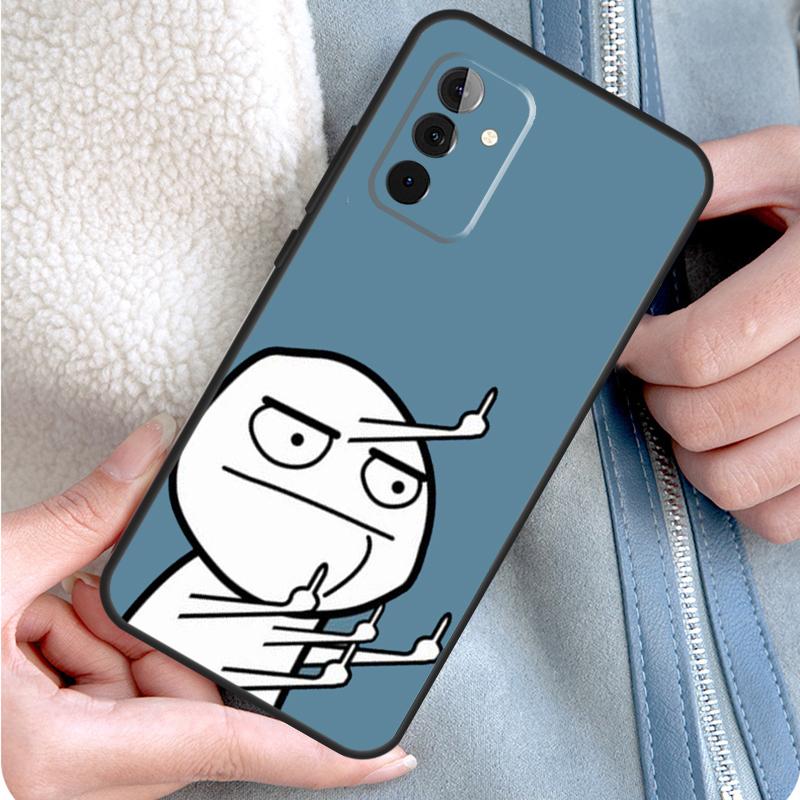 Смешной Чехол с Средним Пальцем для Телефона Samsung Galaxy A34 A54 A14 A53 A33 A13 A12 A32 A52 A15 A25 A35 A55 A71 A51