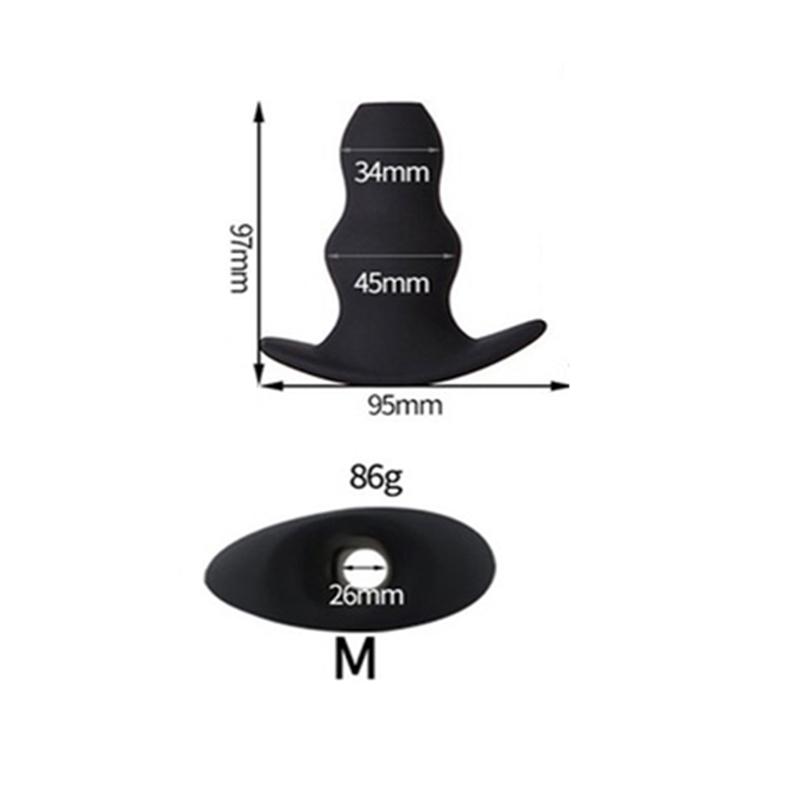 Секс-силиконовый полый тренировочный массажер для заднего двора, мастурбатор, полый дизайн, мягкая силиконовая анальная пробка