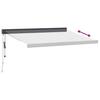 Retractable Awning Anthracite & White 3.5x2.5 m Fabric & Aluminum